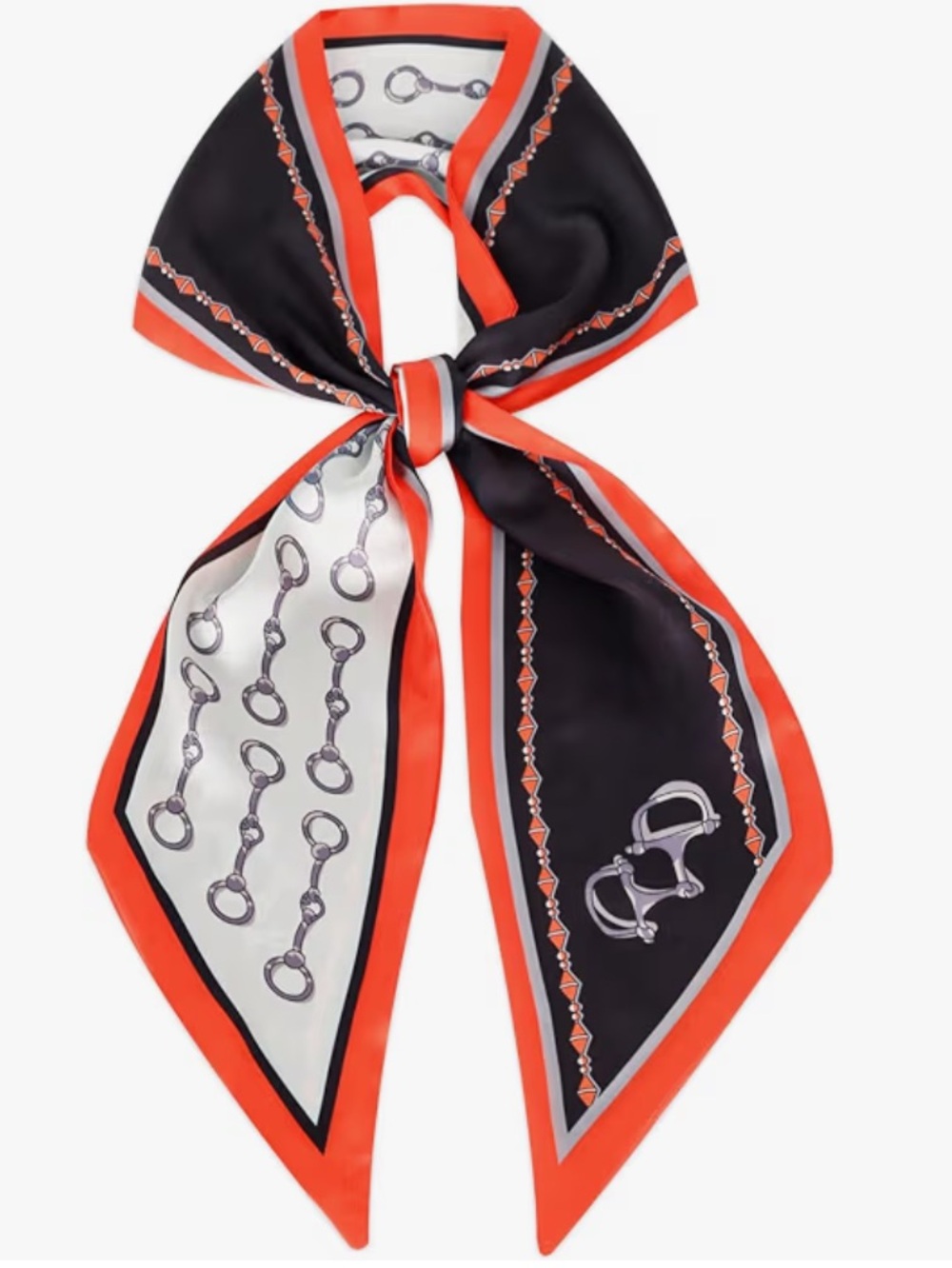 NWT VICI Satin Scarf Mulberry Silk Printed Head Wrap Hair Band 7"" x 59""